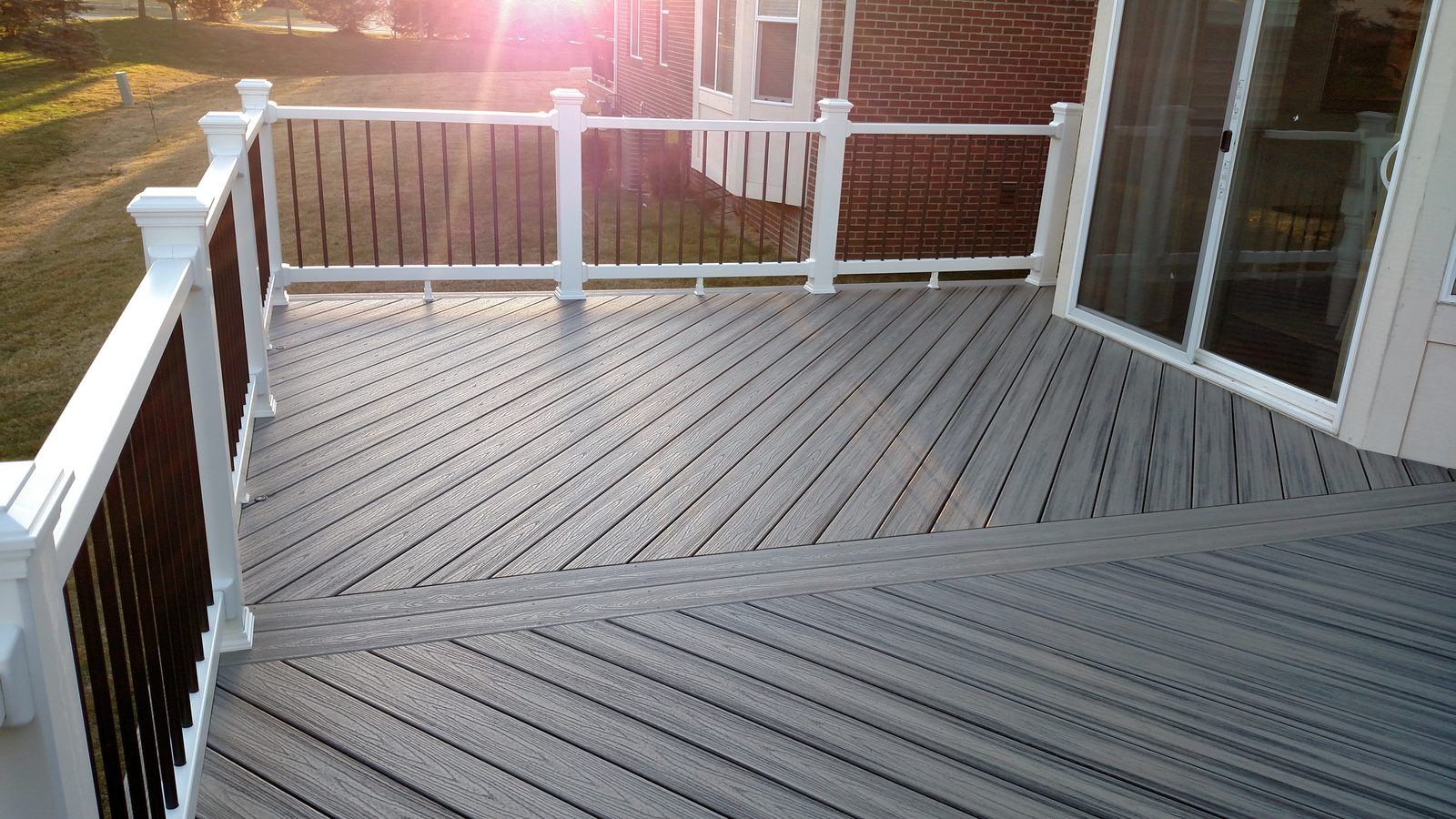 Composite decking installation by Supreme Deck Builders