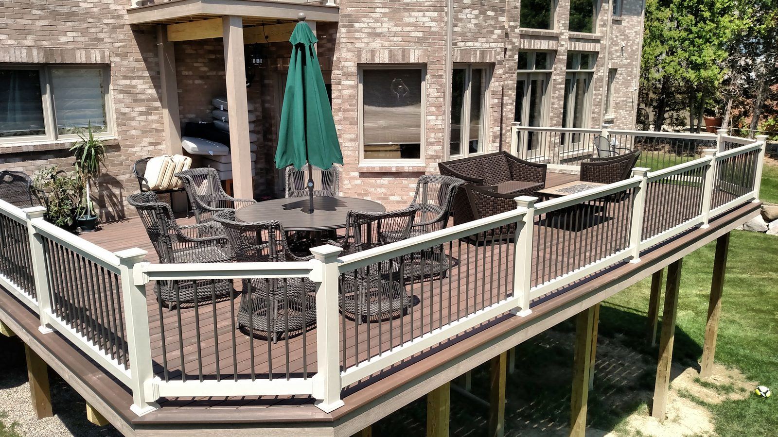 Trex Railings — real project photo by Supreme Deck Builders, Southeast Michigan