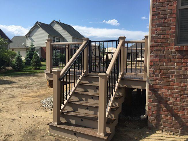 Trex Railings — real project photo by Supreme Deck Builders, Southeast Michigan