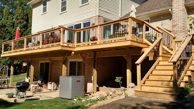 Wood Deck Gallery — real project photo by Supreme Deck Builders, Southeast Michigan