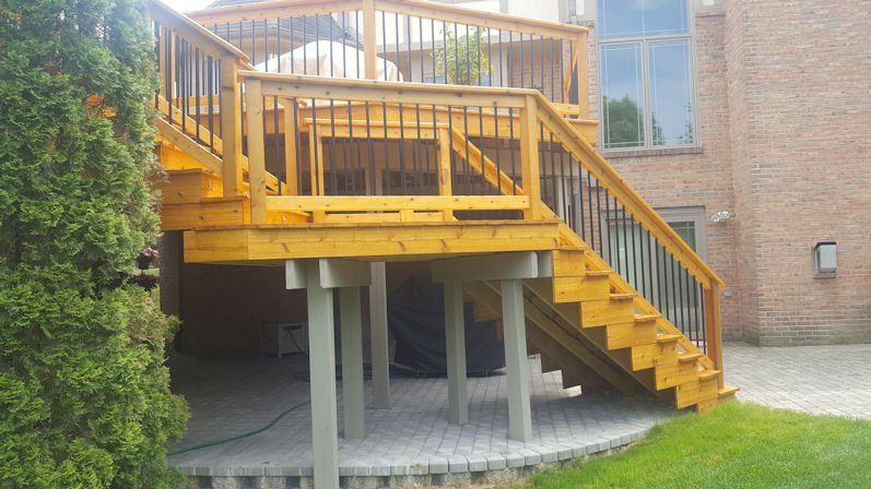 Wood Deck Gallery — real project photo by Supreme Deck Builders, Southeast Michigan