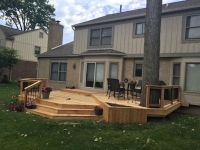 Backyard cedar decks
