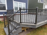 UltraMax cap lights on railing