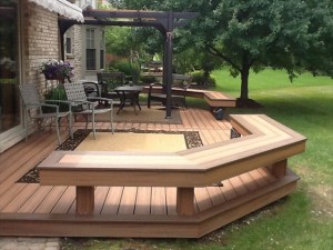 composite Trex transcend decking Tiki Torch